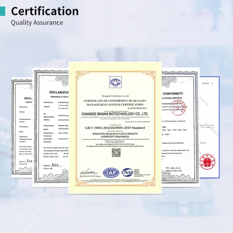 water sampling bag certification