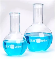 Flat Bottom Flask - Labware Round Bottom Flask Laboratory Flask Laboratory Glassware Borosilicate